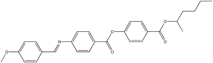 4-[4-(4-Methoxybenzylideneamino)benzoyloxy]benzoic acid (1-methylpentyl) ester Struktur