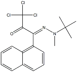 1-[2-Methyl-2-(tert-butyl)hydrazono]-1-(1-naphtyl)-3,3,3-trichloro-2-propanone Struktur