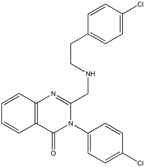 3-(4-Chlorophenyl)-2-[[(4-chlorophenethyl)amino]methyl]quinazolin-4(3H)-one Struktur