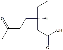 [R,(+)]-3-Ethyl-3-methyl-6-oxoheptanoic acid Struktur