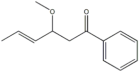 (E)-3-Methoxy-1-phenyl-4-hexen-1-one Struktur