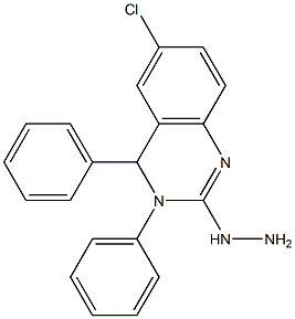 [(6-Chloro-3,4-dihydro-3,4-diphenylquinazolin)-2-yl]hydrazine Struktur