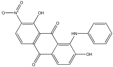 1-Anilino-2,8-dihydroxy-7-nitroanthraquinone Struktur