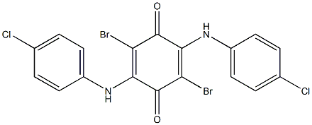 2,5-Bis[(4-chlorophenyl)amino]-3,6-dibromo-2,5-cyclohexadiene-1,4-dione Struktur