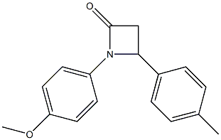 1-(4-Methoxyphenyl)-4-(4-methylphenyl)azetidin-2-one Struktur