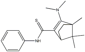 4,7,7-Trimethyl-3-(dimethylamino)-N-phenylbicyclo[2.2.1]hept-2-ene-2-carbothioamide Struktur