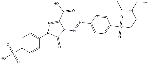 4-[[4-[[2-(Diethylamino)ethyl]sulfonyl]phenyl]azo]-4,5-dihydro-5-oxo-1-(4-sulfophenyl)-1H-pyrazole-3-carboxylic acid Struktur