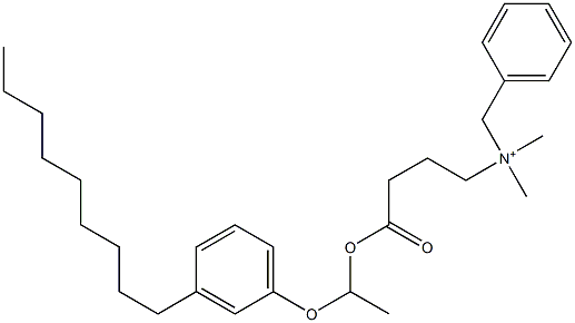 N,N-Dimethyl-N-benzyl-N-[3-[[1-(3-nonylphenyloxy)ethyl]oxycarbonyl]propyl]aminium Struktur