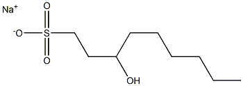 3-Hydroxynonane-1-sulfonic acid sodium salt Struktur