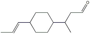 3-[4-(1-Propenyl)cyclohexyl]butanal Struktur