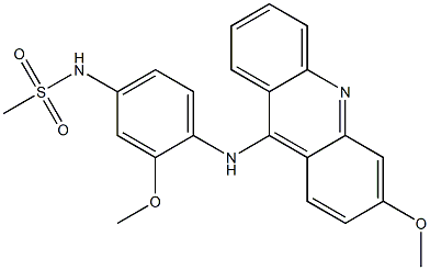 N-[3-Methoxy-4-[(3-methoxyacridine-9-yl)amino]phenyl]methanesulfonamide Struktur