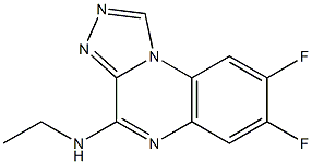 4-Ethylamino-7,8-difluoro[1,2,4]triazolo[4,3-a]quinoxaline Struktur