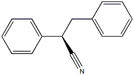 [R,(+)]-2,3-Diphenylpropiononitrile Struktur