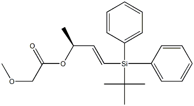 Methoxyacetic acid (E,S)-1-[diphenyl(tert-butyl)silyl]-1-buten-3-yl ester Struktur