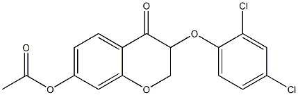 3-(2,4-Dichlorophenoxy)-7-acetoxy-2H-1-benzopyran-4(3H)-one Struktur