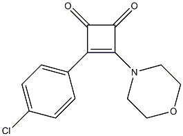 4-(4-Chlorophenyl)-3-morpholino-3-cyclobutene-1,2-dione Struktur