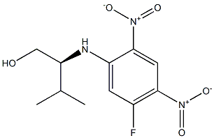 (S)-2-(5-Fluoro-2,4-dinitroanilino)-3-methyl-1-butanol Struktur