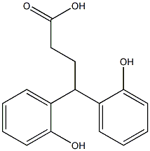 4,4-Bis(2-hydroxyphenyl)butyric acid Struktur