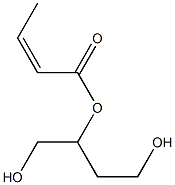 Isocrotonic acid 3-hydroxy-1-(hydroxymethyl)propyl ester Struktur