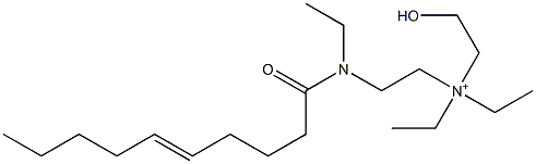 2-[N-Ethyl-N-(5-decenoyl)amino]-N,N-diethyl-N-(2-hydroxyethyl)ethanaminium Struktur