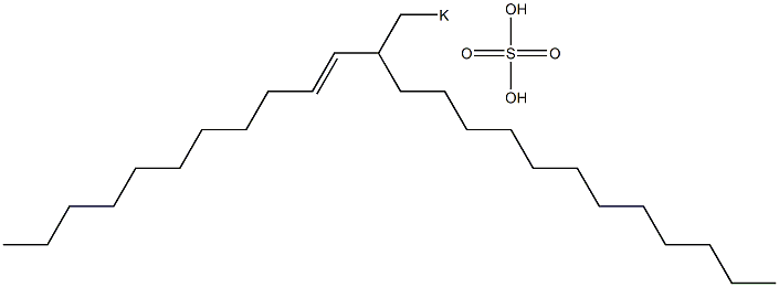 Sulfuric acid 2-(1-undecenyl)tetradecyl=potassium ester salt Struktur