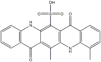 5,7,12,14-Tetrahydro-11,13-dimethyl-7,14-dioxoquino[2,3-b]acridine-6-sulfonic acid Struktur