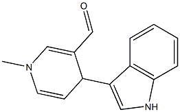 1,4-Dihydro-1-methyl-4-(1H-indol-3-yl)pyridine-3-carbaldehyde Struktur