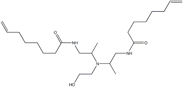 N,N'-[2-Hydroxyethyliminobis(2-methyl-2,1-ethanediyl)]bis(7-octenamide) Struktur