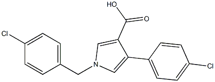 1-(4-Chlorobenzyl)-4-(4-chlorophenyl)-1H-pyrrole-3-carboxylic acid Struktur