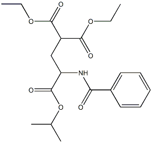 4-(Benzoylamino)-2-(ethoxycarbonyl)pentanedioic acid 1-ethyl 5-isopropyl ester Struktur