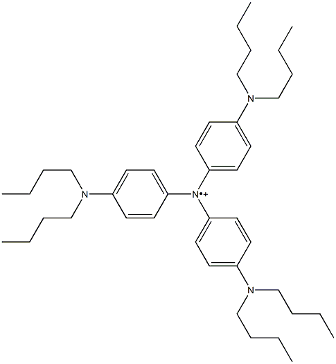 Tris[4-(dibutylamino)phenyl]aminiumyl Struktur