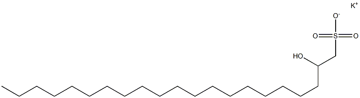 2-Hydroxyhenicosane-1-sulfonic acid potassium salt Struktur