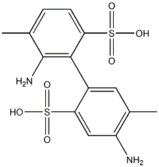 4,6'-Diamino-5,5'-dimethyl-2,2'-biphenyldisulfonic acid Struktur