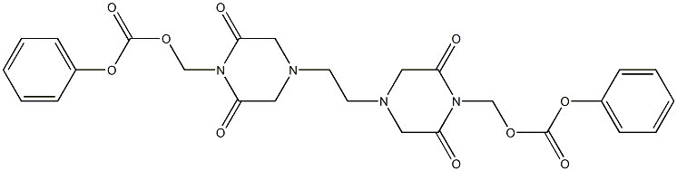 4,4'-Ethylenebis(2,6-dioxopiperazine-1-methanol)bis(phenoxyformate) Struktur