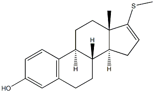 17-(Methylthio)estra-1,3,5(10),16-tetren-3-ol Struktur