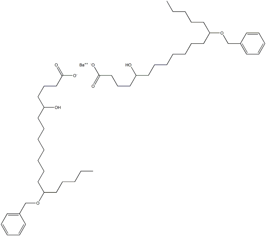 Bis(13-benzyloxy-5-hydroxystearic acid)barium salt Struktur