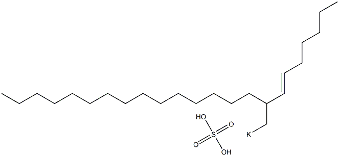 Sulfuric acid 2-(1-heptenyl)heptadecyl=potassium ester salt Struktur