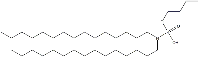 N,N-Dipentadecylamidophosphoric acid hydrogen butyl ester Struktur