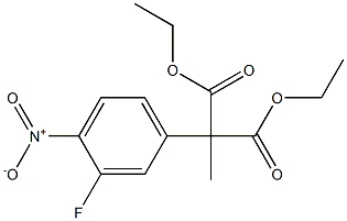 2-(3-Fluoro-4-nitrophenyl)-2-methylmalonic acid diethyl ester Struktur