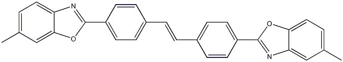 5,6'-Dimethyl-[2,2'-[1,2-ethenediylbis(4,1-phenylene)]bis(benzoxazole)] Struktur