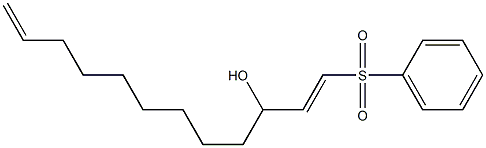 (E)-1-(Phenylsulfonyl)-1,11-dodecadien-3-ol Struktur