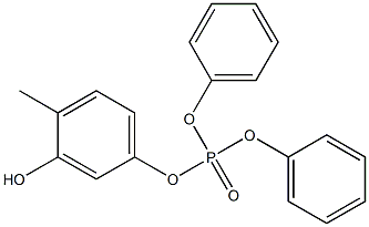 Phosphoric acid (3-hydroxy-4-methylphenyl)diphenyl ester Struktur