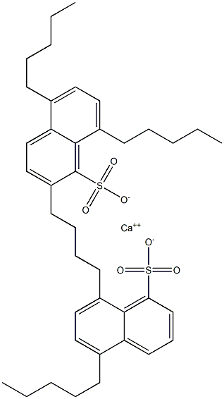 Bis(5,8-dipentyl-1-naphthalenesulfonic acid)calcium salt Struktur