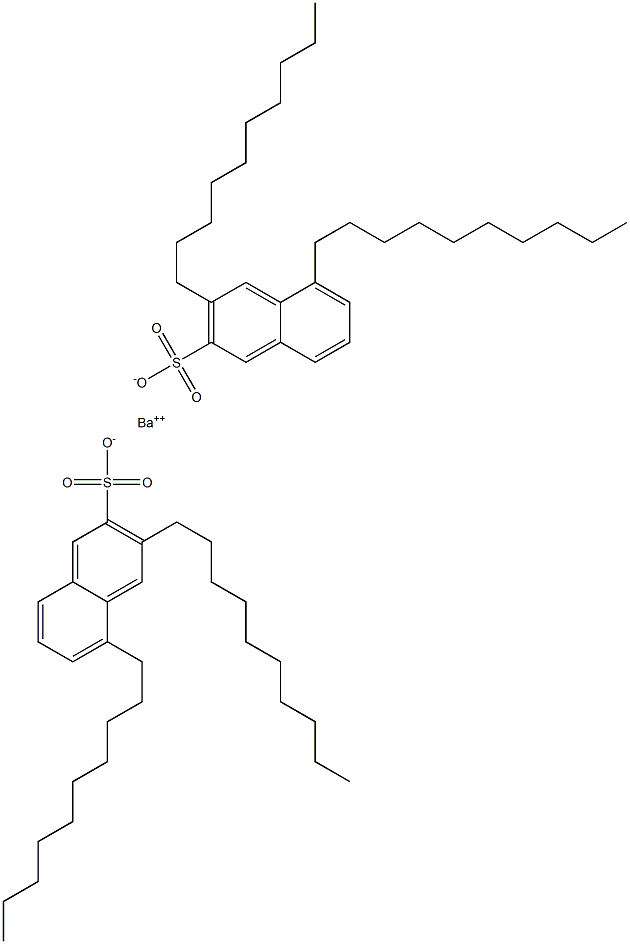 Bis(3,5-didecyl-2-naphthalenesulfonic acid)barium salt Struktur