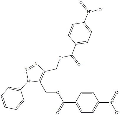 1-Phenyl-1H-1,2,3-triazole-4,5-bis(methanol)bis(4-nitrobenzoate) Struktur