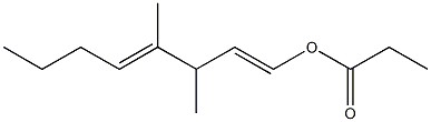 Propionic acid 3,4-dimethyl-1,4-octadienyl ester Struktur