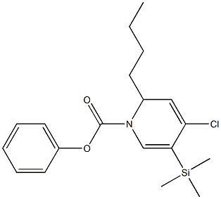 4-Chloro-1,2-dihydro-2-butyl-5-(trimethylsilyl)pyridine-1-carboxylic acid phenyl ester Struktur