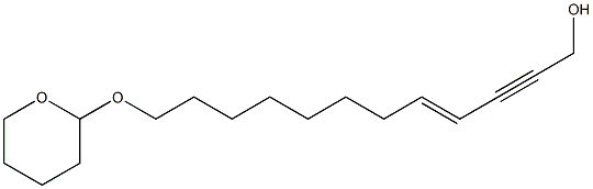 (4E)-12-[(Tetrahydro-2H-pyran)-2-yloxy]-4-dodecen-2-yn-1-ol Struktur