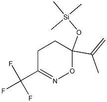 6-Isopropenyl-3-(trifluoromethyl)-6-(trimethylsiloxy)-5,6-dihydro-4H-1,2-oxazine Struktur