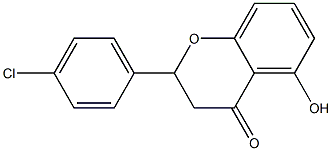 2-(4-Chlorophenyl)-5-hydroxy-2,3-dihydro-4H-1-benzopyran-4-one Struktur